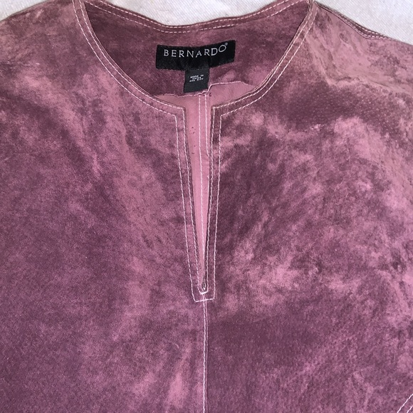 Bernardo purple lambskin leather poncho one-size-fits-all - Picture 9 of 12